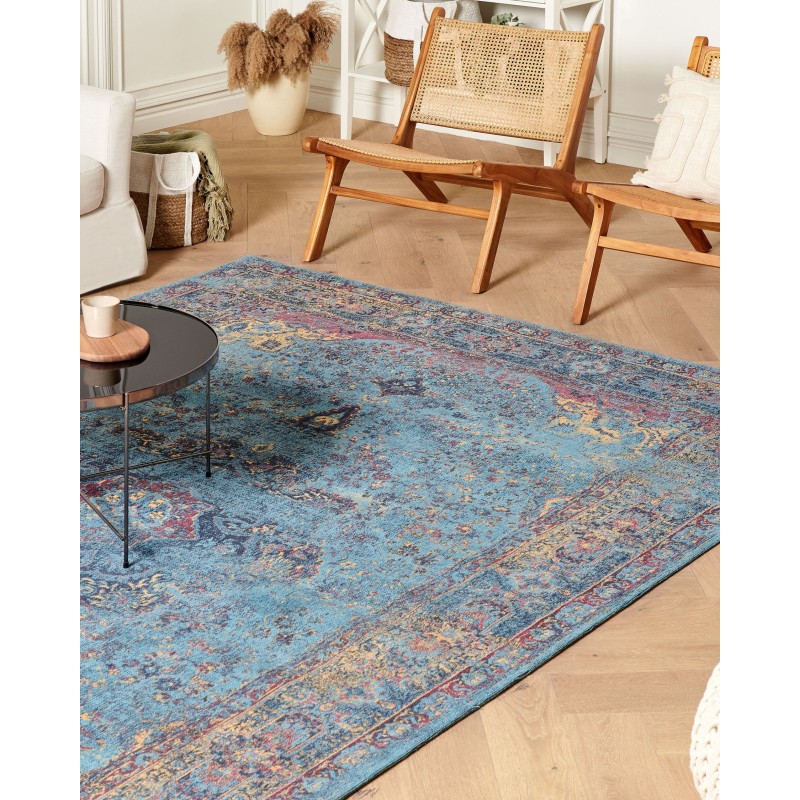 Dywan bawełniany 200 x 300 cm niebieski KANSU