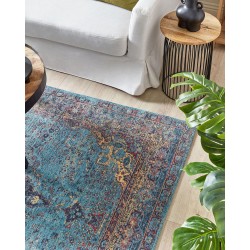 Dywan bawełniany 200 x 300 cm niebieski KANSU