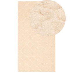 Dywan sztuczne futro królika 80 x 150 cm beżowy GHARO