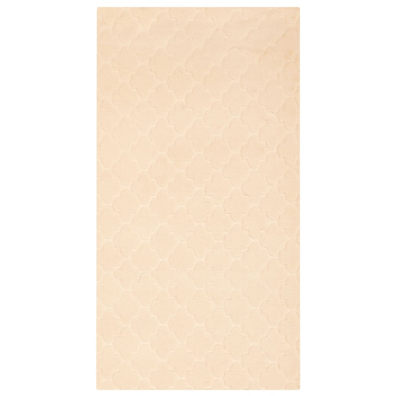 Dywan sztuczne futro królika 80 x 150 cm beżowy GHARO