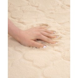 Dywan sztuczne futro królika 80 x 150 cm beżowy GHARO