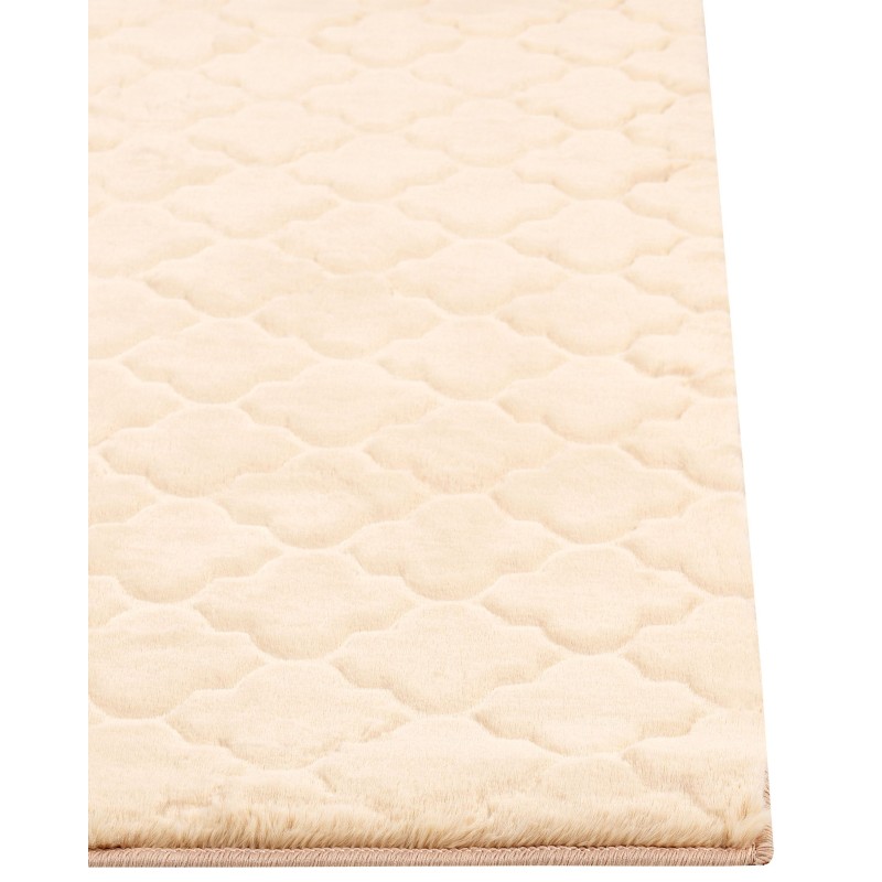 Dywan sztuczne futro królika 80 x 150 cm beżowy GHARO