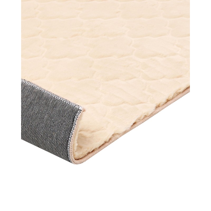 Dywan sztuczne futro królika 80 x 150 cm beżowy GHARO