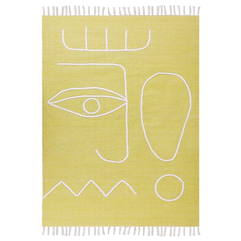 Dywan zewnętrzny 140 x 200 cm żółty YAVU