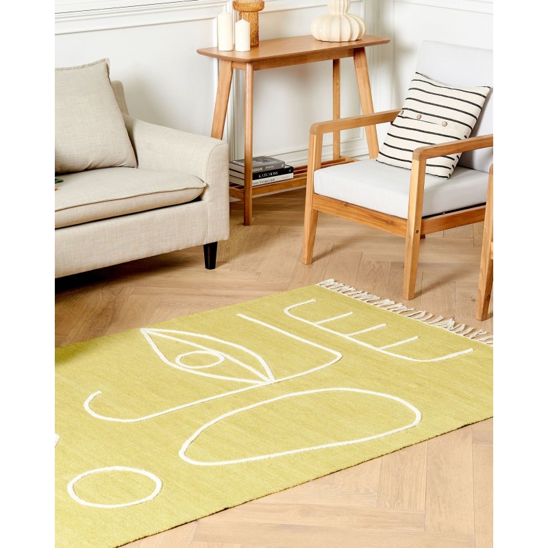 Dywan zewnętrzny 140 x 200 cm żółty YAVU