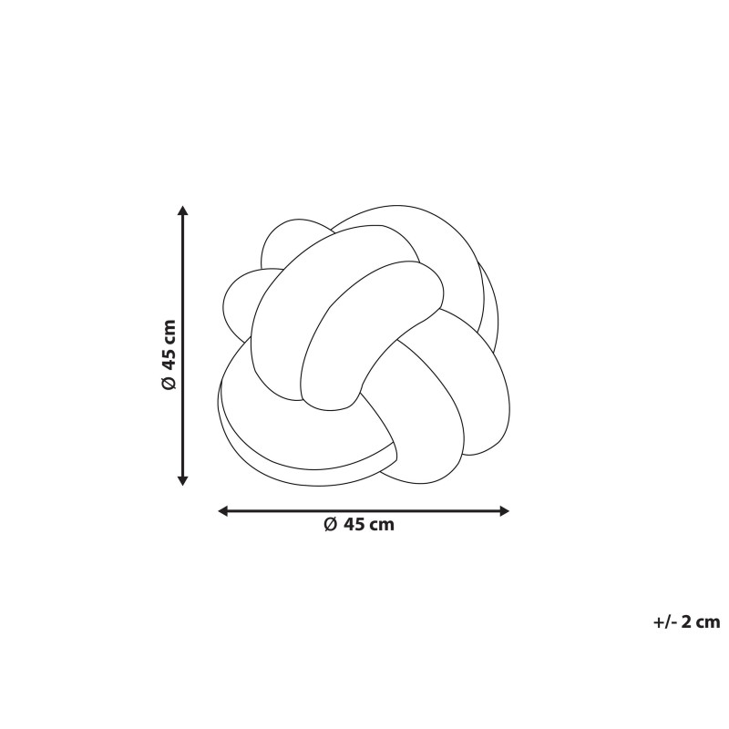 Poduszka dekoracyjna ANGELONIA Boucle 45 x 45 cm Szary Jednolity