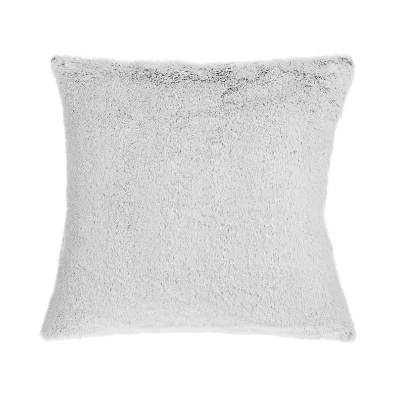 Zestaw 2 poduszek dekoracyjnych CLEMATIS Sztuczne futro 45 x 45 cm Jasnoszary Jednolity