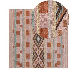Dywan wełniany 200 x 200 cm wielokolorowy YOMRA