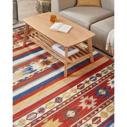 Dywan wełniany kilim 160 x 230 cm wielokolorowy JRARAT