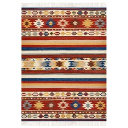 Dywan wełniany kilim 160 x 230 cm wielokolorowy JRARAT