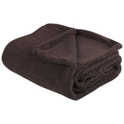 Koc MIRGE 125 x 150 cm Ciemnobrązowy