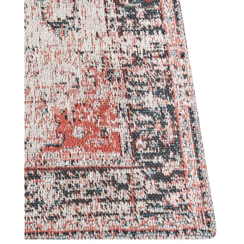 Dywan bawełniany 80 x 150 cm czerwony z beżowym ATTERA