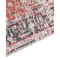 Dywan bawełniany 80 x 150 cm czerwony z beżowym ATTERA