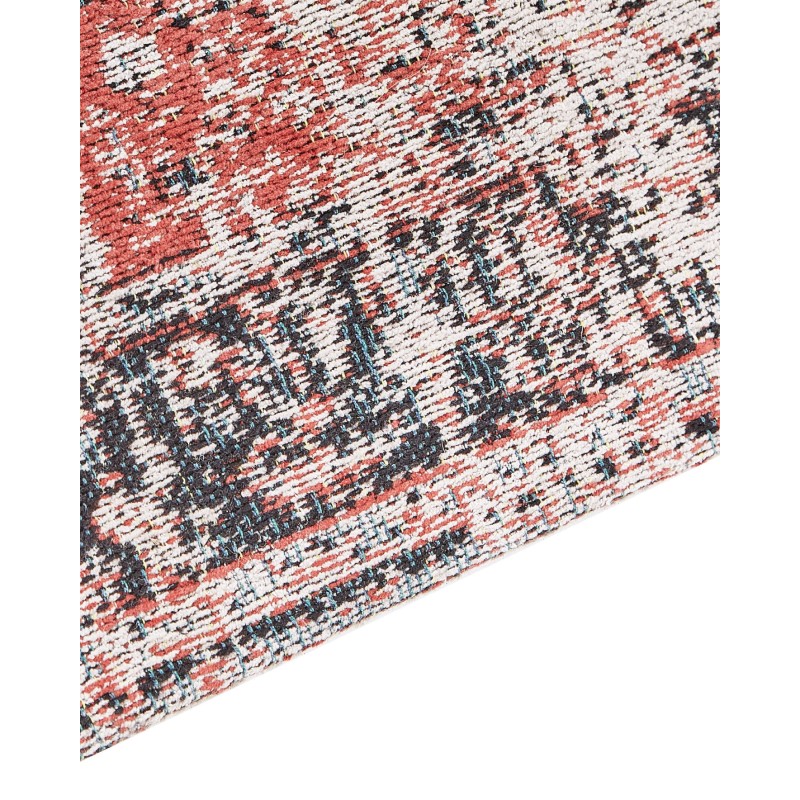 Dywan bawełniany 80 x 150 cm czerwony z beżowym ATTERA