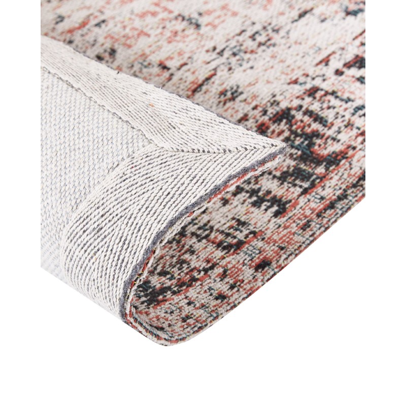 Dywan bawełniany 80 x 150 cm czerwony z beżowym ATTERA