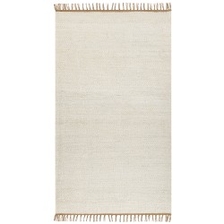 Dywan z juty 80 x 150 cm jasnobeżowy LUNIA
