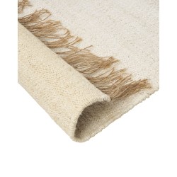 Dywan z juty 80 x 150 cm jasnobeżowy LUNIA