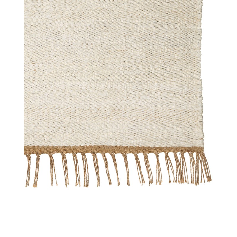 Dywan z juty 80 x 150 cm jasnobeżowy LUNIA