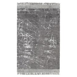 Dywan z wiskozy 140 x 200 cm szary HANLI