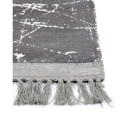 Dywan z wiskozy 140 x 200 cm szary HANLI