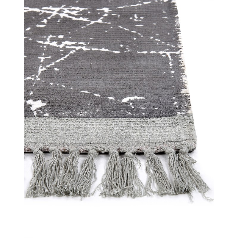 Dywan z wiskozy 140 x 200 cm szary HANLI