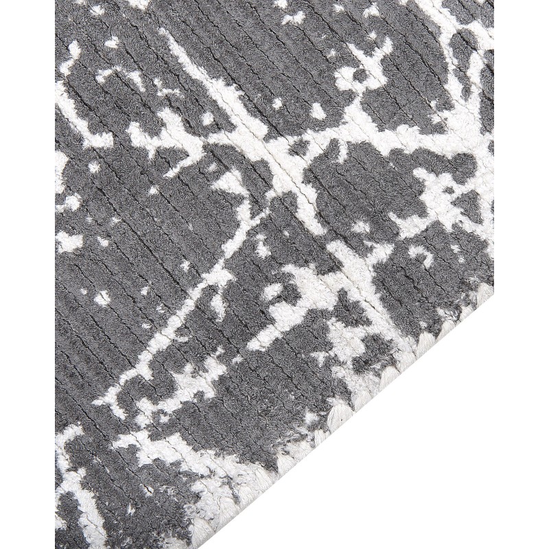Dywan z wiskozy 140 x 200 cm szary HANLI