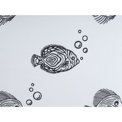 2 bawełniane poduszki dekoracyjne dla dzieci w rybki 45 x 45 cm białe TWEEDIA