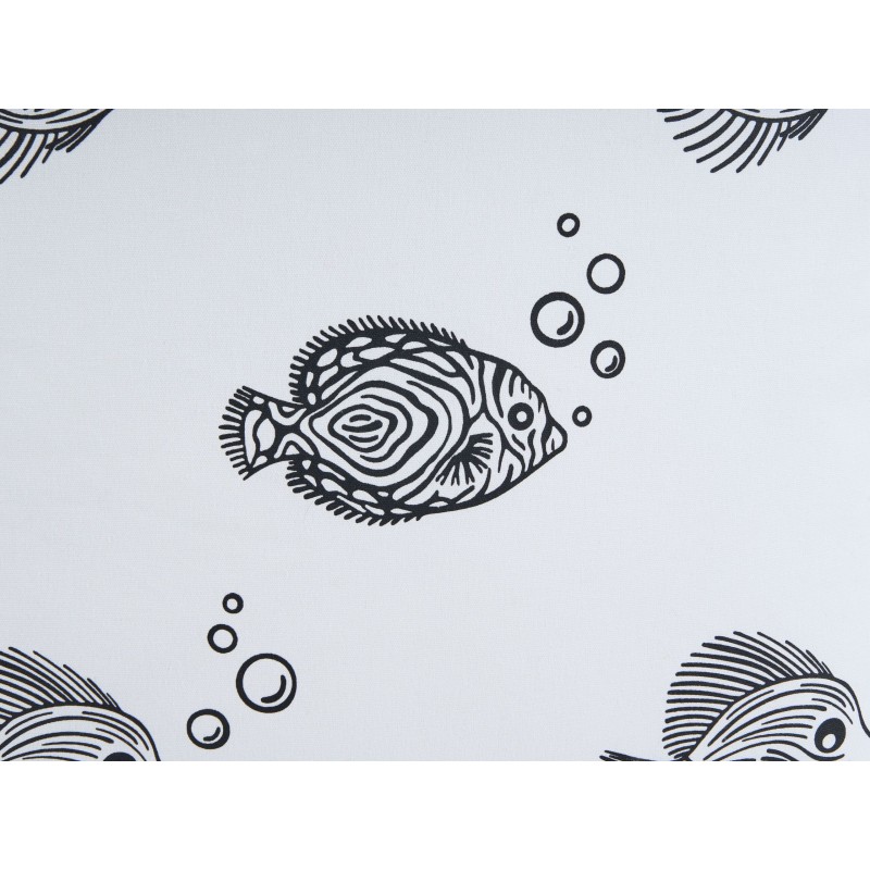 2 bawełniane poduszki dekoracyjne dla dzieci w rybki 45 x 45 cm białe TWEEDIA