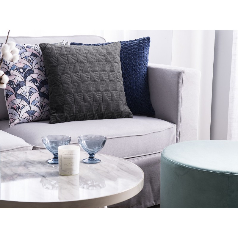 Zestaw 2 poduszek dekoracyjnych LALAM Bawełna 45 x 45 cm Szary Wzór geometryczny