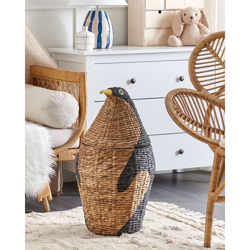 Kosz na zabawki Pingwin HADZABE Plecionka Naturalny