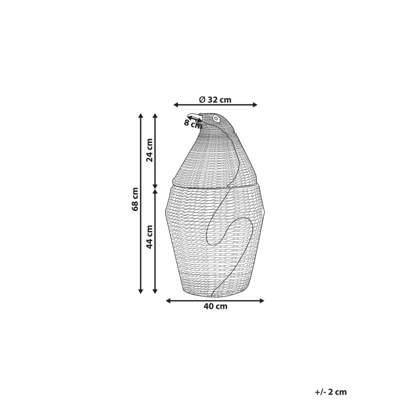 Kosz na zabawki Pingwin HADZABE Plecionka Naturalny