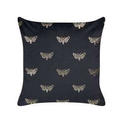 Zestaw 2 poduszek dekoracyjnych YUZURI Welur 45 x 45 cm Czarny Wzór zwierzęcy