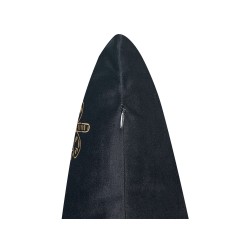 Zestaw 2 poduszek dekoracyjnych YUZURI Welur 45 x 45 cm Czarny Wzór zwierzęcy