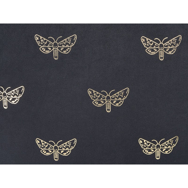 Zestaw 2 poduszek dekoracyjnych YUZURI Welur 45 x 45 cm Czarny Wzór zwierzęcy