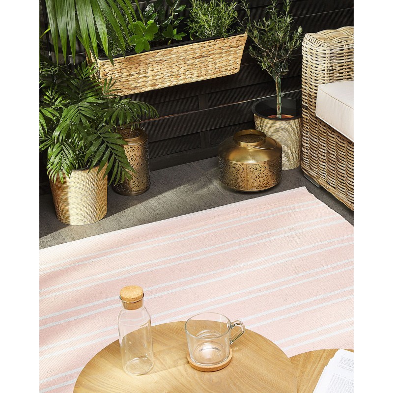 Dywan zewnętrzny 140 x 200 cm różowy AKYAR