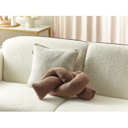 Poduszka dekoracyjna GLADIOLUS Boucle 172 x 14 cm Brązowy Jednolity