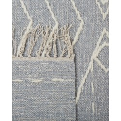 Dywan bawełniany 80 x 150 cm biało-szary KHENIFRA