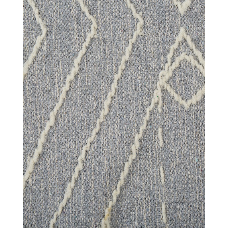 Dywan bawełniany 80 x 150 cm biało-szary KHENIFRA