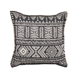Zestaw 2 poduszek dekoracyjnych SIRVAN Bawełna 45 x 45 cm Czarny Wzór geometryczny