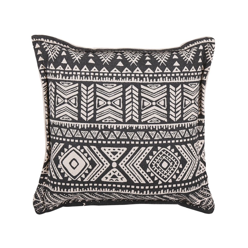 Zestaw 2 poduszek dekoracyjnych SIRVAN Bawełna 45 x 45 cm Czarny Wzór geometryczny
