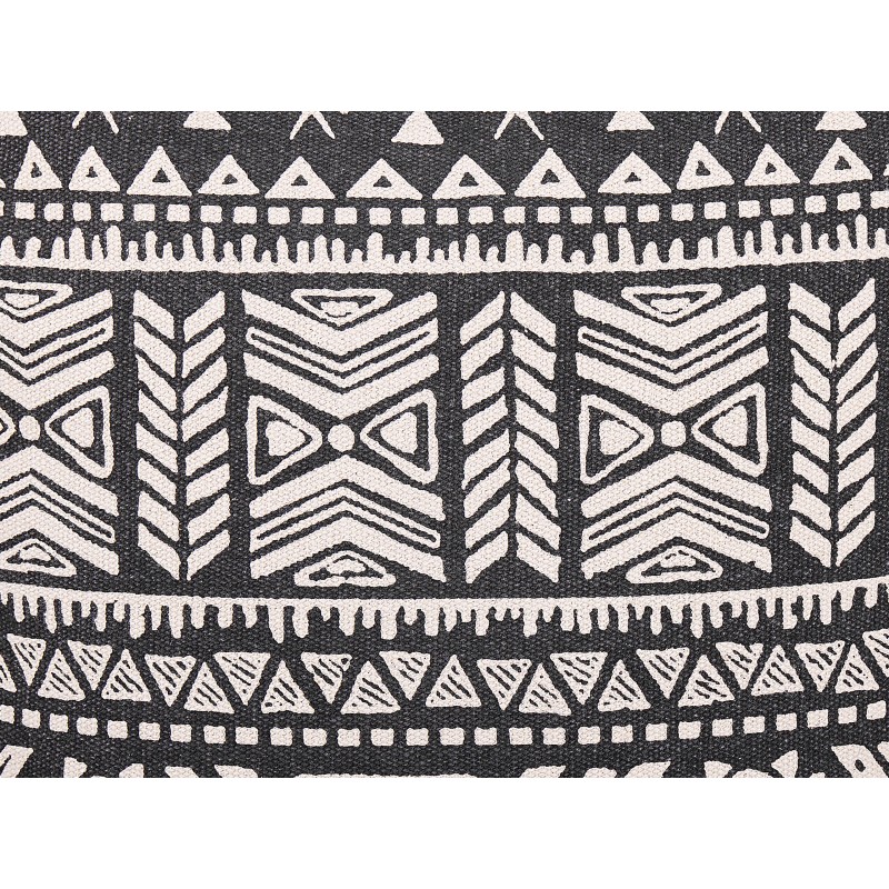 Zestaw 2 poduszek dekoracyjnych SIRVAN Bawełna 45 x 45 cm Czarny Wzór geometryczny