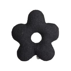 Zestaw 2 poduszek dekoracyjnych CAMPONULA Boucle 40 x 40 cm Czarny Jednolity