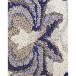 Dywan wełniany 200 x 200 cm beżowo-niebieski KUMRU