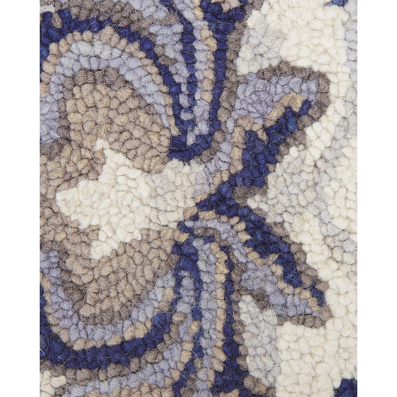 Dywan wełniany 200 x 200 cm beżowo-niebieski KUMRU