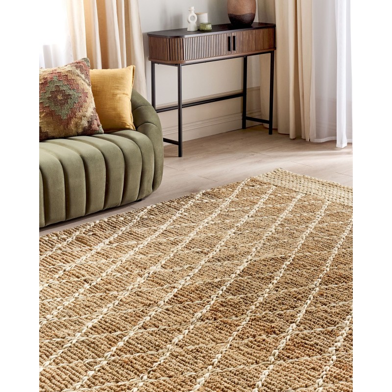 Dywan z juty 200 x 300 cm beżowy ZORAVA