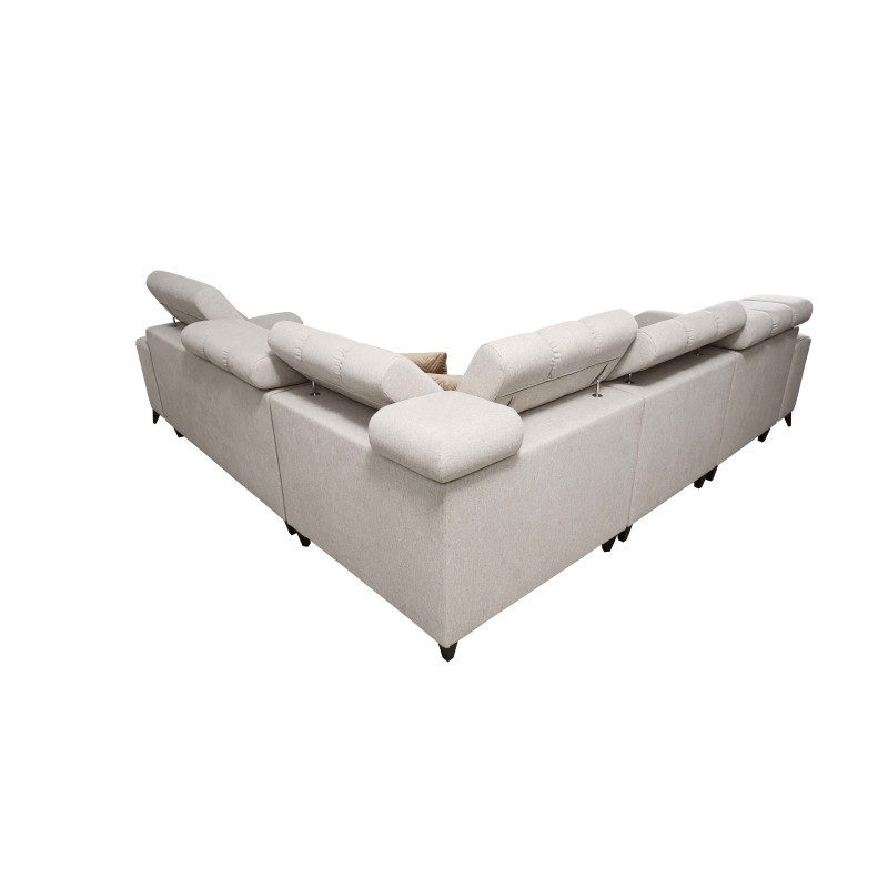 Venna III corner sofa with sleeping function, USB port, and opening bar - Plush, Avra 16