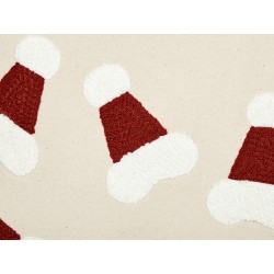 Zestaw 2 poduszek dekoracyjnych SUGARPLUM Bawełna 45 x 45 cm Jasnobeżowy Wzór świąteczny