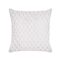Zestaw 2 poduszek dekoracyjnych PURSLANE Sztuczne futro 43 x 43 cm Biały Wzór geometryczny
