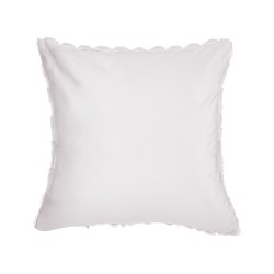 Zestaw 2 poduszek dekoracyjnych PURSLANE Sztuczne futro 43 x 43 cm Biały Wzór geometryczny