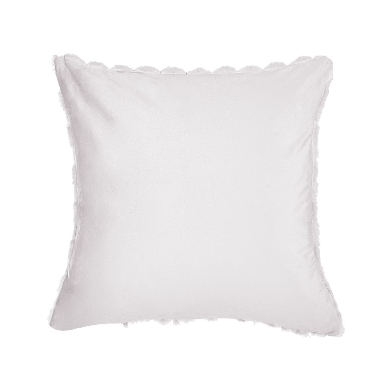 Zestaw 2 poduszek dekoracyjnych PURSLANE Sztuczne futro 43 x 43 cm Biały Wzór geometryczny